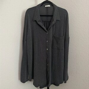 Blumin Apparel Women’s Black and Gray Button-Up Tunic/Dress